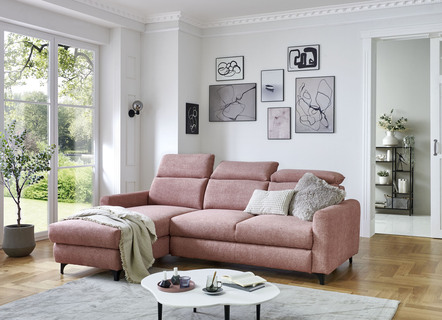 Comfortabele gestoffeerde hoek met bedfunctie