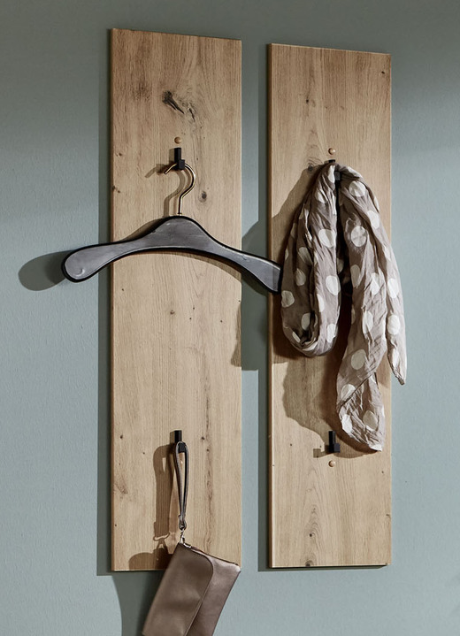 Garderobenmöbel - Garderobens-Set, 5-teilig, in Farbe ARTISAN EICHE, in Ausführung Wandpaneel Ansicht 1