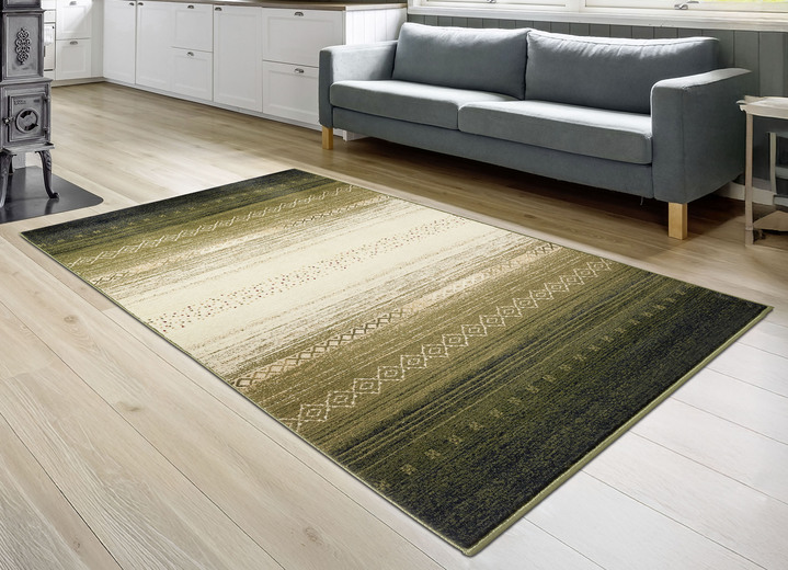 Modern - Geweven bruggen en tapijten, in Größe 112 (vloerkleed, 60 x 110 cm) bis 282 (Tapijt, 200 x 290 cm), in Farbe GRÜN Ansicht 1