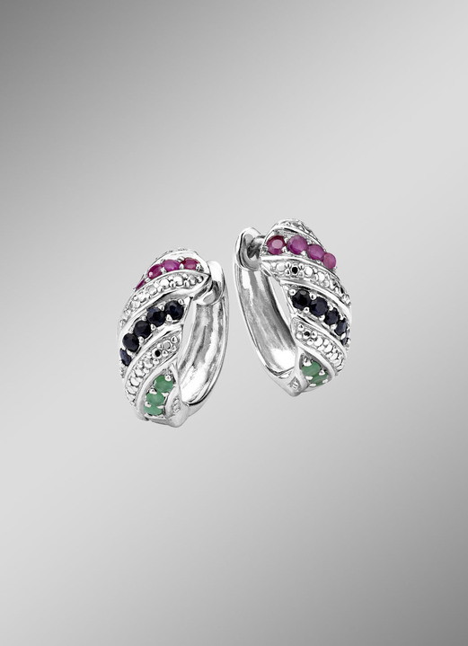 Ohrschmuck - Creolen Silber 925/-, in Farbe  Ansicht 1