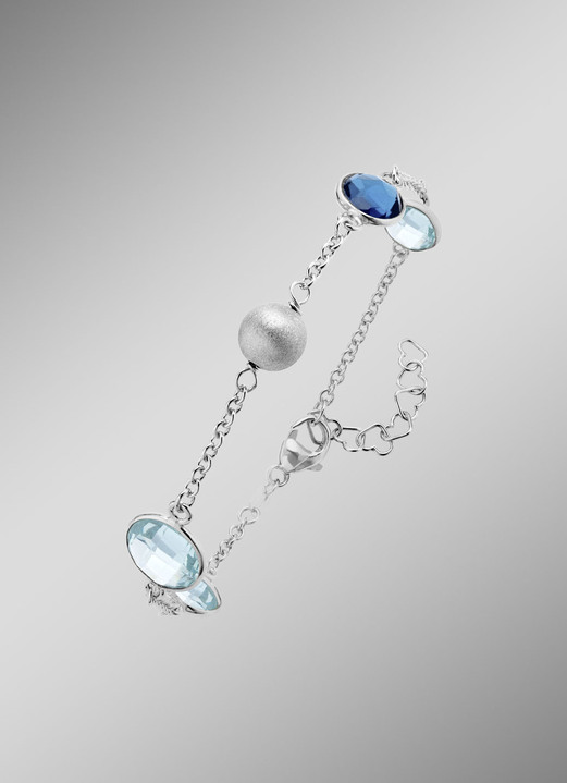 Halskettingen - Tijdloze schoonheid: erwtenketting set met beh. kwarts, in Farbe , in Ausführung Armband, 19 cm lang Ansicht 1