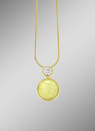 Groene pracht in een elegant design: hanger met echte aventurijn