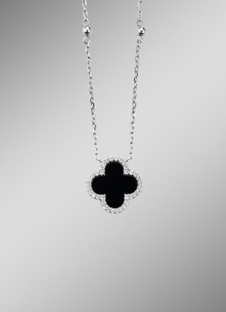Magische zilveren klaver ketting