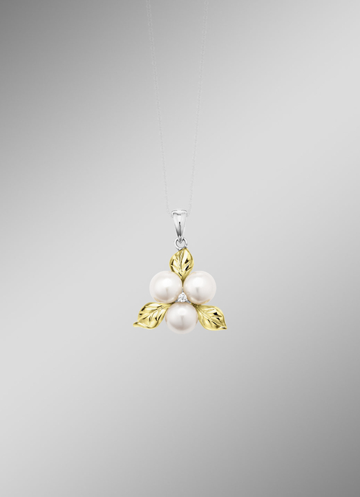 Hangers - Bloeiende schoonheid: hanger met schelpparels en synthetische zirkonia, in Farbe  Ansicht 1