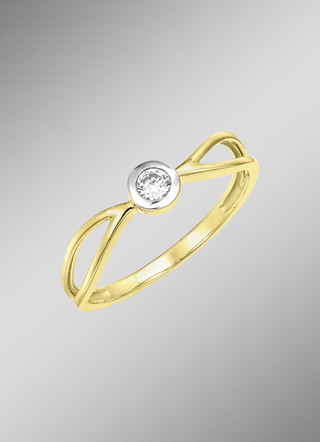 Damesring goud 375/-