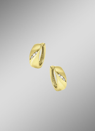 Opvouwbare oorringen goud 585/-