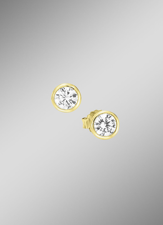 Oorbellen - Oorknopjes zilver 925/-, in Farbe  Ansicht 1