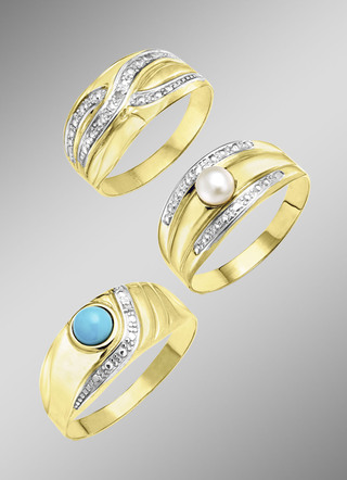 Damesringenset 3 stuks. 925/-