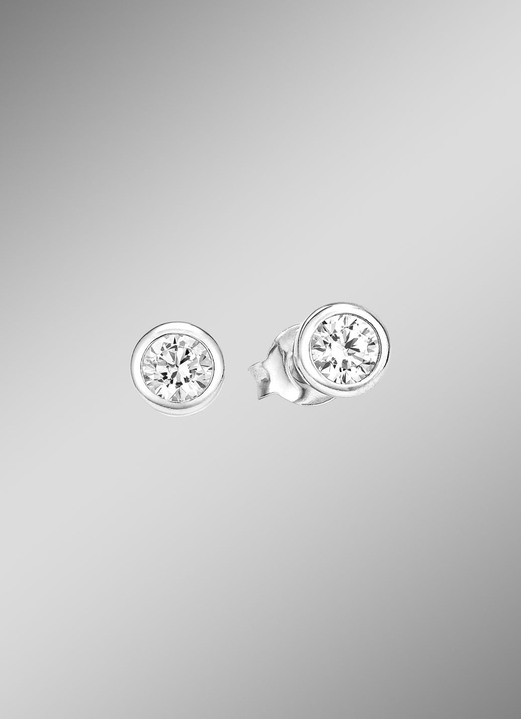 Oorbellen - Oorknopjes zilver 925/-, in Farbe  Ansicht 1