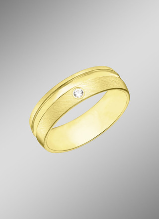 Elegante partnerring in verguld zilver 925/- fijn