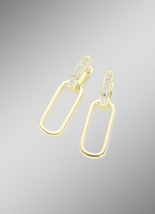 Opvouwbare oorringen zilver 925/-