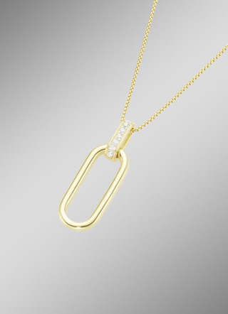 Vergulde hanger met ketting
