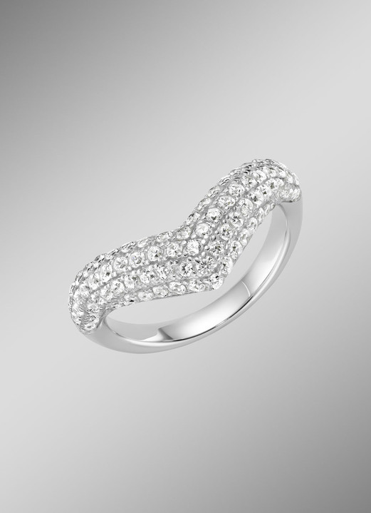 Ringen - damesring met zirkonia, in Größe 160 bis 190, in Farbe  Ansicht 1