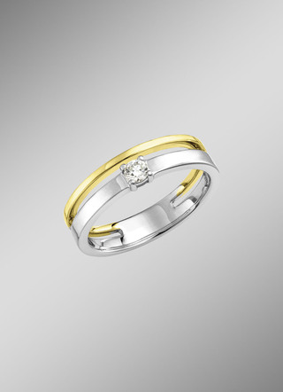 Damesring witgoud 585/-