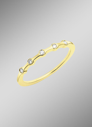 Luxe damesring van goud met diamanten