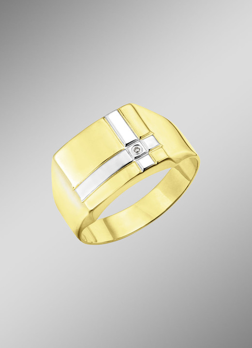 Ringe - Herrenring Gold 375/-, in Größe 180 bis 240, in Farbe  Ansicht 1