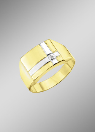 Herenring goud 375/-