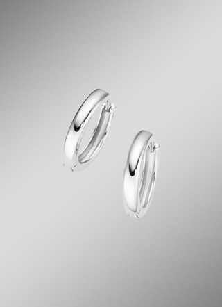 Opvouwbare oorringen zilver 925/-