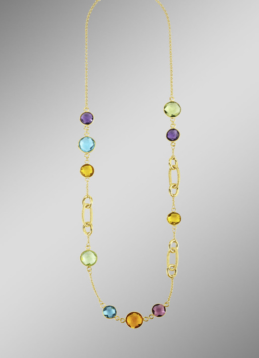 Halskettingen - Kleurrijke elegantie: ketting met kwarts, in Farbe  Ansicht 1