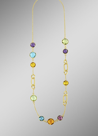 Kleurrijke elegantie: ketting met kwarts