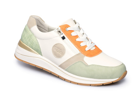 Comfort sneaker Simone in leer en suède look