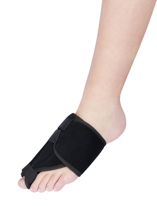 Inlegzolen - Hallux valgus zacht verband, in Farbe SCHWARZ, in Ausführung Rechtervoet Ansicht 1