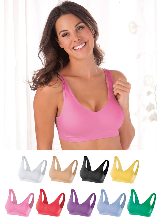 Ondergoed - SLIMmaxx Naadloze Super BH, set van 9, in Größe L bis XXL, in Farbe BUNT Ansicht 1