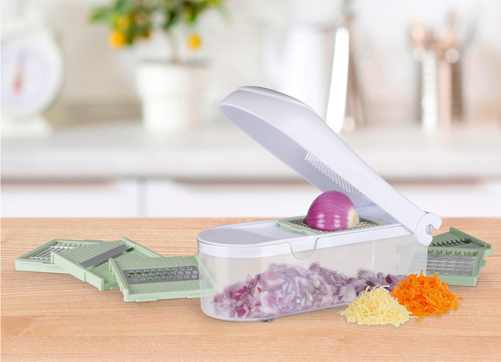 Messen & snijapparaten - 3-in-1 multi-cutter inclusief 6 mesjes, in Farbe WIT-GROEN Ansicht 1