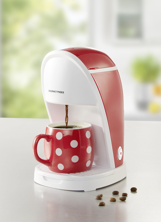 Kaffeemaschinen - Kaffeemaschine, in Farbe ROT Ansicht 1