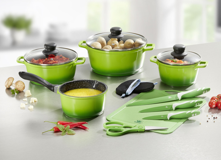 Potten & pannen - Pottenset 12-delig., in Farbe GRÜN Ansicht 1