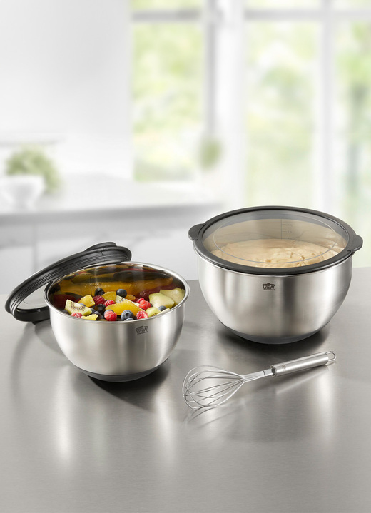 Backen - Schüssel-Set, 5tlg., in Farbe EDELSTAHL