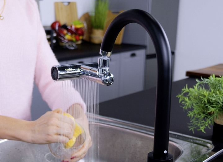 Haushaltshelfer - Wasserhahn-Aufsatz, in Farbe SILBER