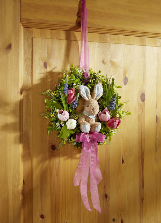 - Wandkrans, in Farbe GRÜN-ROSA