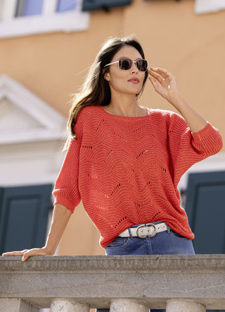 Trui met elegante glitteraccenten