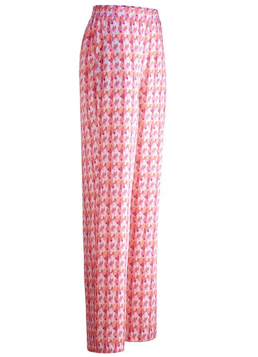 Broeken met elastische band - Broek in een modieuze wijdte Broeken met elastische band - Broek in een modieuze wijdte, in Größe 036 bis 052, in Farbe ORANGE-PINK-BUNT