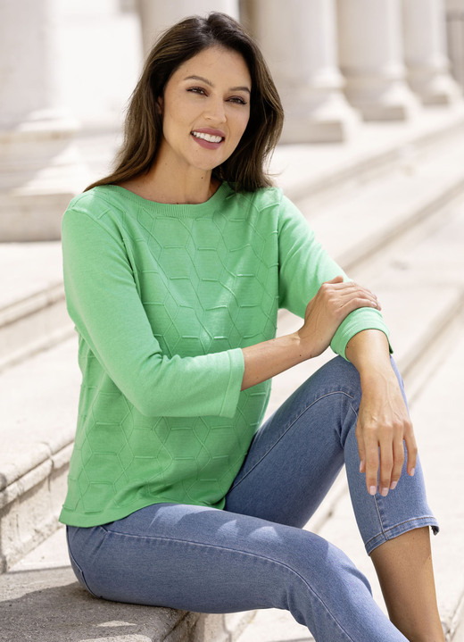 Basics - Pullover, in Größe 036 bis 052, in Farbe GRÜN Ansicht 1