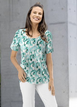 Shirt met felgekleurde all-over print