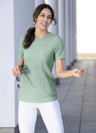 Shirt met een interessante structuur in 3 kleuren