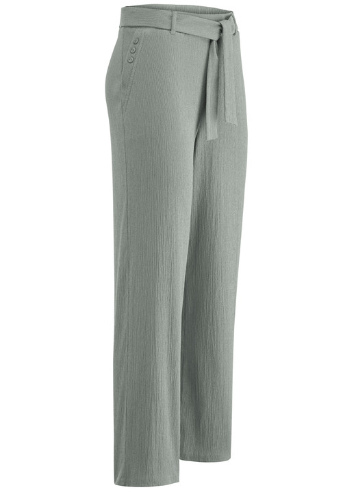 Broeken met elastische band - Broek met afneembare strikbanden Broeken met elastische band - Broek met afneembare strikbanden, in Größe 018 bis 054, in Farbe OLIV