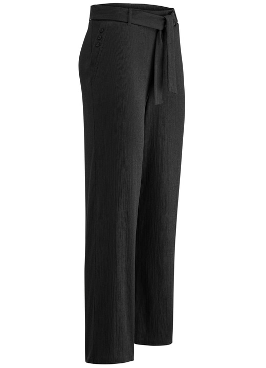 Broeken met elastische band - Broek met afneembare strikbanden Broeken met elastische band - Broek met afneembare strikbanden, in Größe 018 bis 054, in Farbe SCHWARZ