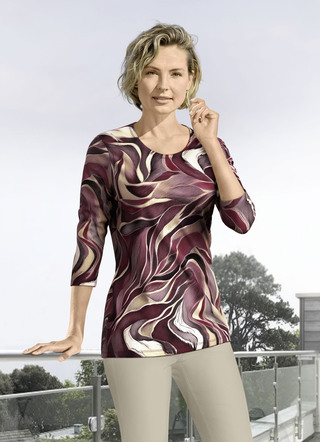 Shirt met 3/4-mouwen in 4 kleuren
