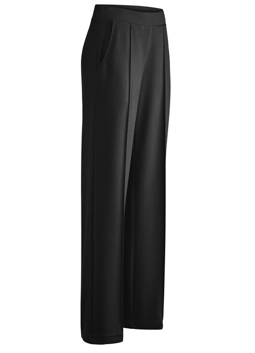 Broeken met elastische band - Broek in een modieuze wijdte Broeken met elastische band - Broek in een modieuze wijdte, in Größe 018 bis 052, in Farbe SCHWARZ