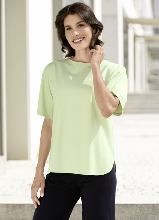Korte mouw - Shirt in casual stijl Korte mouw - Shirt in casual stijl, in Größe 036 bis 052, in Farbe PISTAZIE