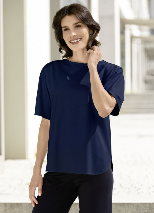 Korte mouw - Overhemd in casual stijl Korte mouw - Overhemd in casual stijl, in Größe 036 bis 052, in Farbe MARINE
