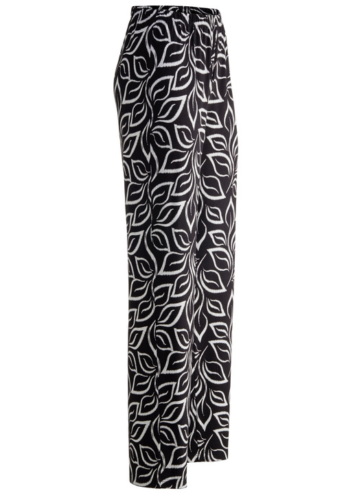 Broeken met elastische band - Broek met comfortabele breedte Broeken met elastische band - Broek met comfortabele breedte, in Größe 018 bis 054, in Farbe ZWART-WIT
