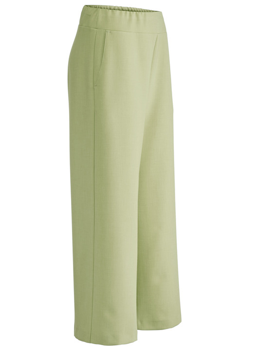Broeken met elastische band - Broek in een modieus verkorte lengte, in Größe 018 bis 052, in Farbe GRÜN MELANGE Ansicht 1