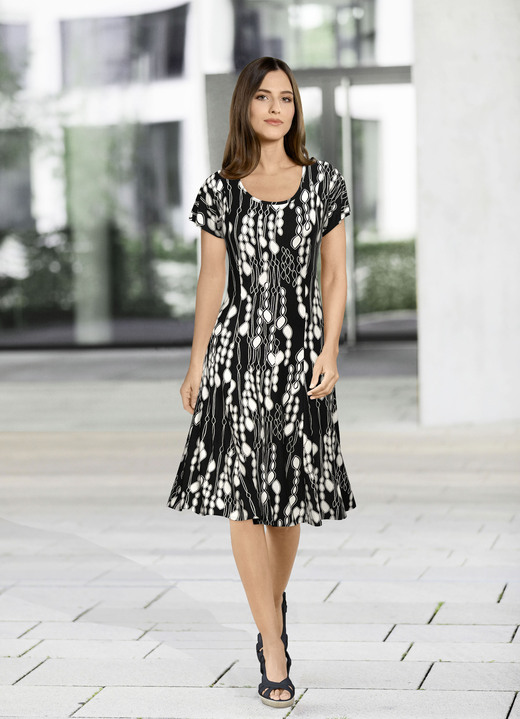 Kleider - Kleid, in Größe 036 bis 552, in Farbe SCHWARZ-ECRU