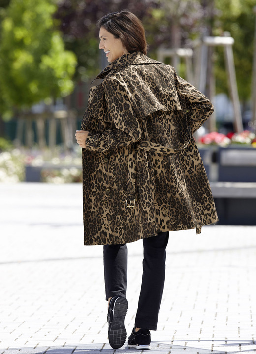 Lang - Trenchcoat met riem Lang - Trenchcoat met riem, in Größe 034 bis 052, in Farbe CAMEL-CHOCOLADE-BRUIN-ZWART