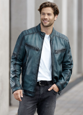 Lederkurzjacke