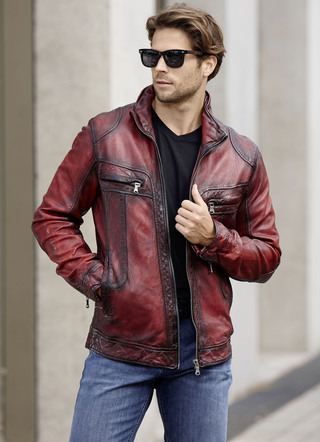 Lederkurzjacke